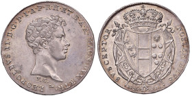 FIRENZE Leopoldo II (1824-1859) Mezzo francescone 1829 - MIR 450/3 AG (g 13,60) R 
qFDC
