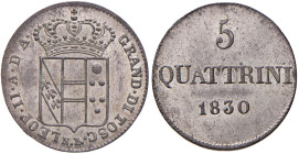 FIRENZE Leopoldo II (1824-1859) 5 Quattrini 1830 - MIR 463/4 MI (g 3,76) Splendido esemplare per questo tipo di moneta
FDC