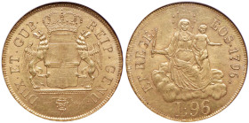 GENOVA Dogi Bienali (1528-1797) 96 Lire 1796 Stella dopo la data - MIR 275/4 AU In slab NGC MS 63 cod. 3066322-019
MS 63