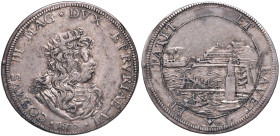 LIVORNO Cosimo III (1670-1723) Tollero 1670 - MIR 64 (indicato R/3) AG (g 26,90) RRR Macchie al D/. Con la firma M A M sotto il braccio, questo è il p...