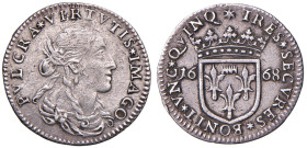 LUCCA Repubblica (1369-1799) Luigino 1668 - MIR 219/3 AG (g 2,24) RR Graffietti
BB+