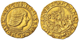 MILANO Galeazzo Maria Sforza (1466-1476) Ducato - MIR 200/6; Crippa 5 AU (g 3,46) R Piccole screpolature al D/
SPL/SPL+