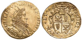 MILANO Filippo IV (1621-1665) Quadrupla 1630 - cfr. MIR 359/6 AU (g 13,25) RRR Esemplare di conservazione eccezionale, uno dei migliori apparsi sul me...
