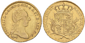 MILANO Giuseppe II (1780-1790) Doppio zecchino 1783 - MIR 444/2 AU (g 6,29) RR
BB/BB+