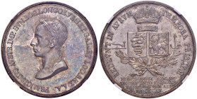 MILANO Francesco I (1815-1835) Medaglia 1815 per il Giuramento - Opus: Manfredini - AG Conservazione eccezionale. In slab NGC MS64 cod. 2832539-003
M...
