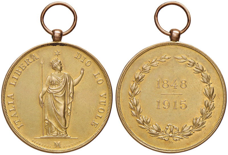MILANO Governo Provvisorio (1848) Medaglia 1848 / 1915 a ricordo delle guerre di...