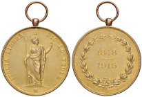 MILANO Governo Provvisorio (1848) Medaglia 1848 / 1915 a ricordo delle guerre di indipendenza - Opus: Johnson - AU (g 8,69 - Ø 26 mm)
qSPL