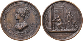MODENA Francesco IV (1814-1846) Medaglia 1840 Morte della moglie Maria Beatrice - Opus: Malavasi - Boccolari 244 AE (g 190 - Ø 80 mm) RR Una imponente...