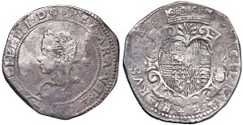 NAPOLI Filippo III (1598-1621) Mezzo ducato data illeggibile, sigla IAF / G - Magliocca 5 AG (g 14,70) Ossidazioni superficiali
BB