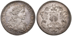 NAPOLI Carlo II (1674-1700) Ducato 1693 - Magliocca 7 AG (g 21,87) Graffi di conio al D/ ma splendido esemplare con delicata patina
SPL+