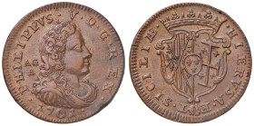 NAPOLI Filippo V (1700-1707) Grano 1701 - Magliocca 78 CU (g 9,51) RR Conservazione eccezionale per questo tipo di moneta
SPL+/FDC