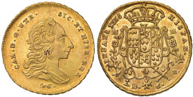 NAPOLI Carlo di Borbone (1734-1759) 6 Ducati 1755 UTR - Magliocca 117a AU (g 8,83) Modestissimo deposito al D/ ma bell’esemplare
SPL/SPL+