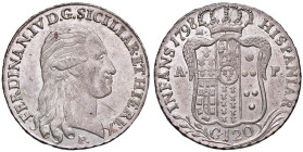 NAPOLI Ferdinando IV (1759-1816) Piastra 1798 - Nomisma 468 AG (g 27,49) RRR Graffi al D/ ma esemplare di ottima qualità
qFDC