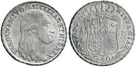 NAPOLI Ferdinando IV (1759-1816) Mezza piastra 1798 - Magliocca 478 AG (g 13,70) Graffietti di conio al D/
SPL+/qFDC