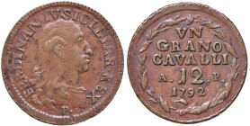 NAPOLI Ferdinando IV (1759-1816) Grano 1792 - Nomisma 559 CU (g 6,00)
qSPL