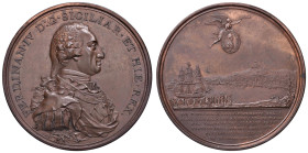 NAPOLI Ferdinando IV (1759-1816) Medaglia 1799 Ferdinando IV ristabilito sul trono dopo la sconfitta della Repubblica Napoletana - Opus: Kukler - D’Au...