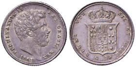 NAPOLI Ferdinando II (1830-1859) Tarì 1851 G. 10 - Nomisma 1029 AG (g 4,59) RRR
SPL+/qFDC
