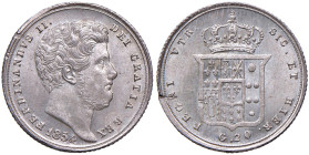 NAPOLI Ferdinando II (1830-1859) Tarì 1854 - Nomisma 1032 AG (g 4,62) Colpo e graffio al ciglio del R/
FDC