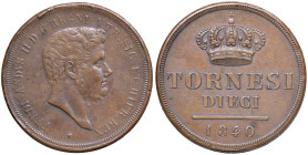 NAPOLI Ferdinando II (1830-1859) 10 Tornesi 1840 - Nomisma 1115 CU (g 34,14)
SPL