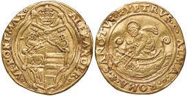 Alessandro VI (1492-1503) Doppio fiorino di camera - Munt. 4 AU (g 6,65) RR Da montatura, ondulazione di tondello
BB