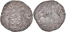 Clemente VII (1523-1534) Quarto di ducato - Munt. 35 AG (g 8,82) RRR Ossidazioni e depositi. Una delle monete coniate per pagare il riscatto imposto d...