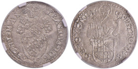 Paolo III (1534-1549) Bologna - Mezzo paolo - Munt. 109 AG (g 2,70) In slab NGC MS64 2109844-034
MS 64