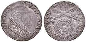 Gregorio XIII (1572-1585) Ancona - Testone - MIR 1214 AG (g 9,44) Variante GREGOR IVS al D/
BB