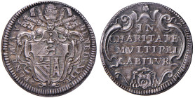 Benedetto XIII (1724-1730) Giulio - Munt. 9 AG (g 2,64) RRR Esemplare di rarissima apparizione, probabilmente il migliore apparso sul mercato. Ex asta...