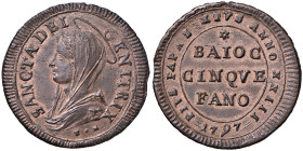 Pio VI (1775-1799) Fano - Madonnina 1797 A. XXIII - Munt. 309 CU (g 16,68) RRR Un esemplare davvero eccezionale di quella che è la più rara tra le mad...