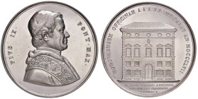 Pio IX (1846-1878) Medaglia 1857 L’Edificio della Zecca di Bologna - Opus: Bianchi AG (g 87,67 - Ø 57 mm) RR Conservazione eccezionale con i fondi pra...