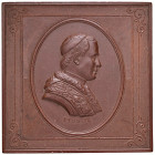 Pio IX (1846-1878) Placchetta uniface - in legno (?) o cartapesta (?) (g 60,38 - 121 x 124 mm)
SPL