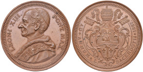 Leone XIII (1878-1903) Medaglia 1887 Cinquantesimo di Sacerdozio - Opus: Gube AE (g 51,08 - Ø 50 mm) Minimi colpetti al bordo
FDC