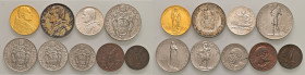 Pio XI (1922-1939) Divisionale 1932 - Nomisma 705 AU, AG, NI, CU Lotto di nove monete, minimi graffietti sulla guancia del 100 lire
SPL/FDC