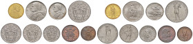 Pio XI (1922-1939) Divisionale 1936 - Nomisma 709 AU, AG, NI, CU Lotto di nove monete
SPL/FDC
