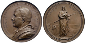 Pio XI (1922-1939) Medaglia 1922 Buon Pastore - Opus: Boninsegna AE (Ø 65 mm) In slab NGC MS66 BN 5789076-002.
MS 66 BN