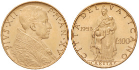 Pio XII (1939-1958) 100 Lire 1953 A. XV - Nomisma 729 AU (g 5,20) RR
FDC