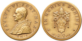 Paolo VI (1963-1978) Medaglia 1963 A. I Elevazione al pontificato - Opus. Giampaoli AU (g 21,80 - Ø 33 mm)
qFDC/FDC