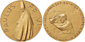 Paolo VI (1963-1978) Medaglia 1977 80° Compleanno - Opus: Manzù AU (g 50,88 - Ø 44 mm) Marcato 750
FDC