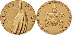 Paolo VI (1963-1978) Medaglia 1977 80° Compleanno - Opus: Manzù AU (g 25,16 - Ø 34 mm) Marcato 750
FDC