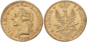 Vittorio Amedeo III (1773-1796) Doppia 1788 - Nomisma 289 AU (g 9,12)
BB+