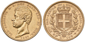 Carlo Alberto (1831-1849) 100 Lire 1835 T - Nomisma 628 AU Probabile provenienza da montatura comunque non deturpante
qBB