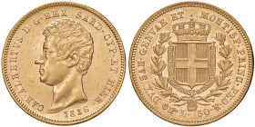 Carlo Alberto (1831-1849) 50 Lire 1836 T - Nomsima 636 AU RR Emissione dichiarata di soli 385 esemplari
BB/BB+