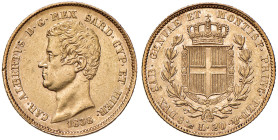 Carlo Alberto (1831-1849) 20 Lire 1838 G - Nomisma 649 AU Colpetto al ciglio del D/ ma bell’esemplare
qSPL/SPL