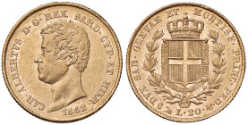 Carlo Alberto (1831-1849) 20 Lire 1842 G - Nomisma 655 AU
qFDC