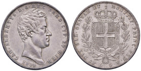 Carlo Alberto (1831-1849) 5 Lire 1839 T - Nomisma 691 AG Conservazione eccezionale
FDC