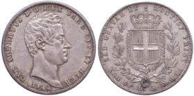 Carlo Alberto (1831-1849) 5 Lire 1844 T - Nomisma 698 AG Sigillato SPL/FDC da Gianfranco Erpini
SPL+