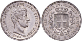 Carlo Alberto (1831-1849) 2 Lire 1844 G - Nomisma 713 AG RR Minimi colpetti al bordo ma bellissimo esemplare
FDC