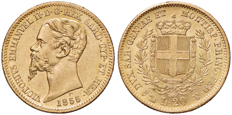 Vittorio Emanuele II (1849-1861) 20 Lire 1855 G - Nomsima 749 AU
SPL
