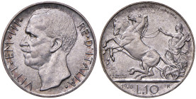 Vittorio Emanuele III (1900-1946) 10 Lire 1926 Prova di Stampa - Luppino PP 146 AG (g 10,03) RRR Moneta in conservazione eccezionale, dal metallo luce...