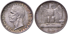 Vittorio Emanuele III (1900-1946) 5 Lire 1926 Prova di Stampa - Luppino PP174 AG (g 5,00) RRR Moneta in conservazione eccezionale, corredata da meravi...